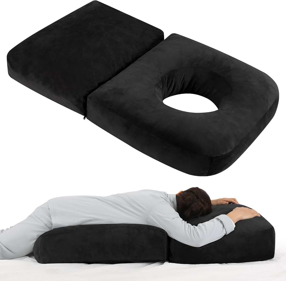 Pregnancy Pillows for Sleeping, 45.3 Inch Pregnancy Massage Pillow Full Body Pillow with Removable Cover - Support for Back, Legs, Belly, HIPS for Pregnant Women(Black)