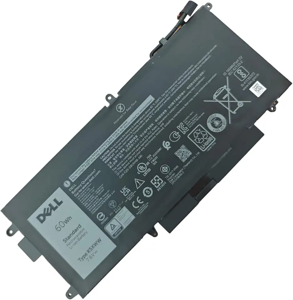 DELL K5XWW Laptop Battery for Dell Latitude 7389 7390 2n1 Latitude 12 5000 5289 2n1 L3180 E5289 P29S001 P29S002 Series Laptop P29S001 P29S002 451-BBZC 725KY 71TG4 N18GG 6CYH6 CFX97 7.6V 60Wh 4Cell