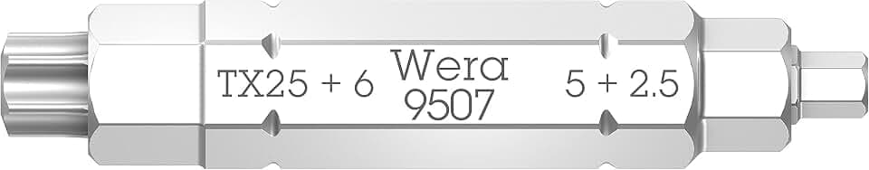 Wera - 05073202001-4-in-1 Bit, 9507 SB 4-in-1 Bit 2, 2,5; 5; 6 x TX 25 x 37 mm