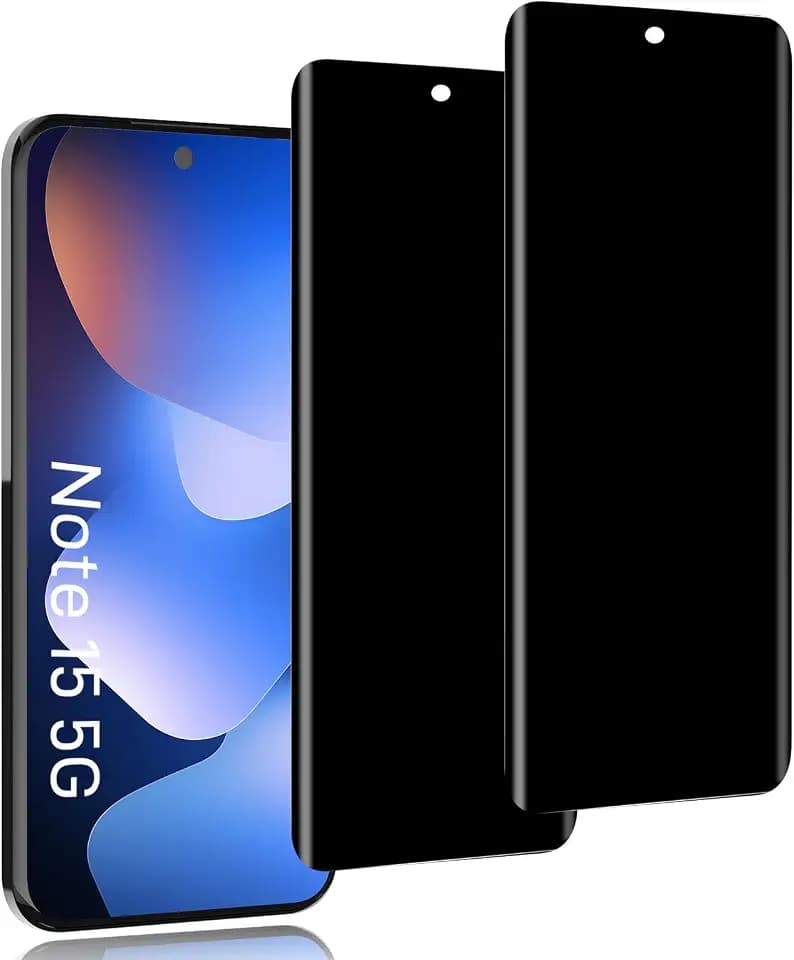 Schutzfolie für Xiaomi Redmi Note 15 5G Sichtschutz, [2 Stück] Anti Spy Panzerglasfolie Privacy Tempered Glass Schutz Schwarz Blickschutzfolie Displayschutzfolie