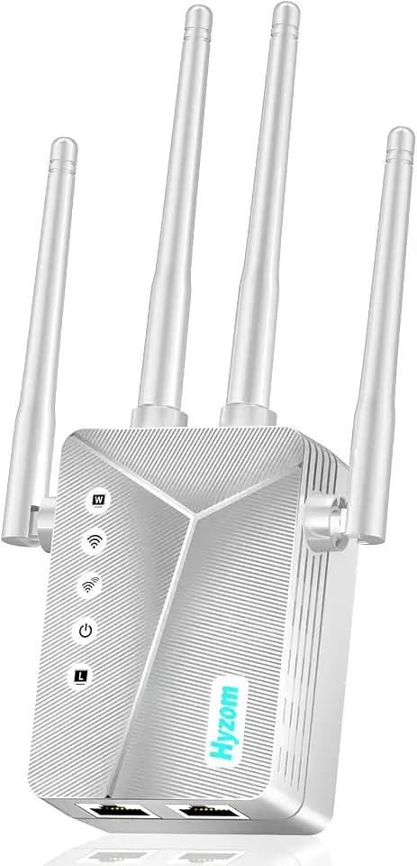 WiFi Extender with Ethernet Port, Internet Booster Repeater, Eliminates Dead Zones