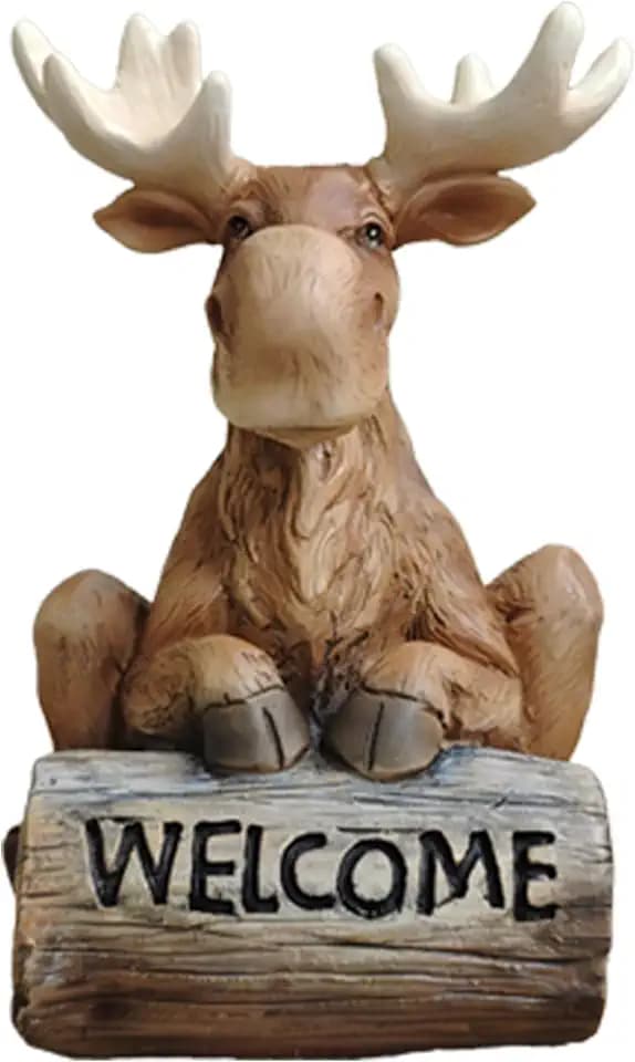 Spoontiques Moose Garden Statue - Decorative Garden Statue - Colorful Home Décor for Indoor or Outdoor Use - Patio Decoration - Garden Accessory