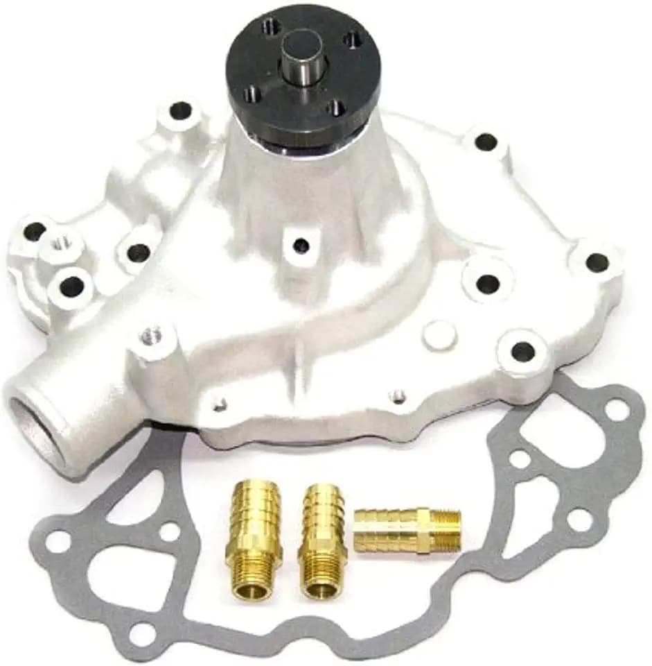 PRW 1428900 Performance Quotient 5/8" Pilot Shaft As-Cast High Flow Aluminum Water Pump for Ford 289 1965-68, 302-351W 1968-69