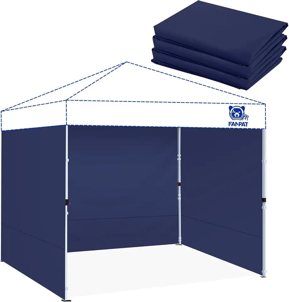 FANPAT Sidewalls for 10x10 Pop Up Canopy, Navy Blue (3Pcs Sidewalls Only)