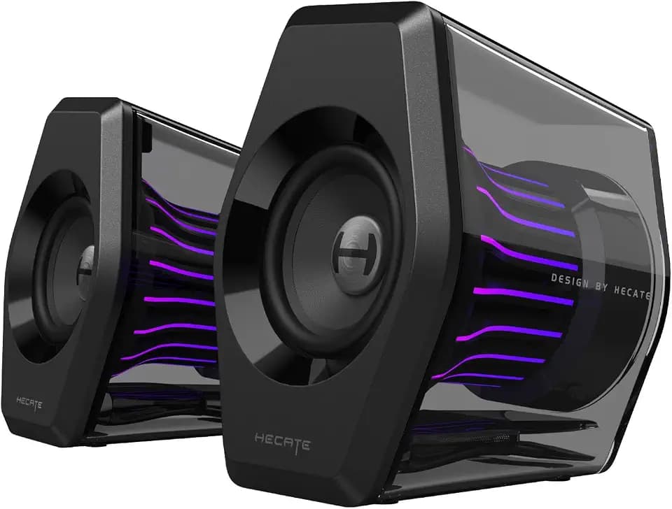 Edifier G2000 Pro 2.0 RGB Gaming-Lautsprecher, 64W RWS, Schwarz