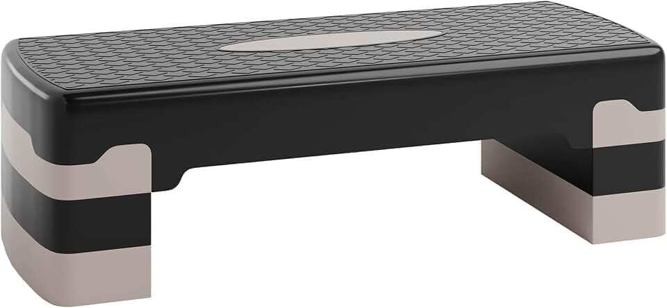 Ultrasport Aerobic Steppbrett I Step Up Board Rutschfest, 2 & 3-fach Höhenverstellbar I Fitness Stepper für Zuhause, Stepboard, Stepbench Brett 68 x 28 cm