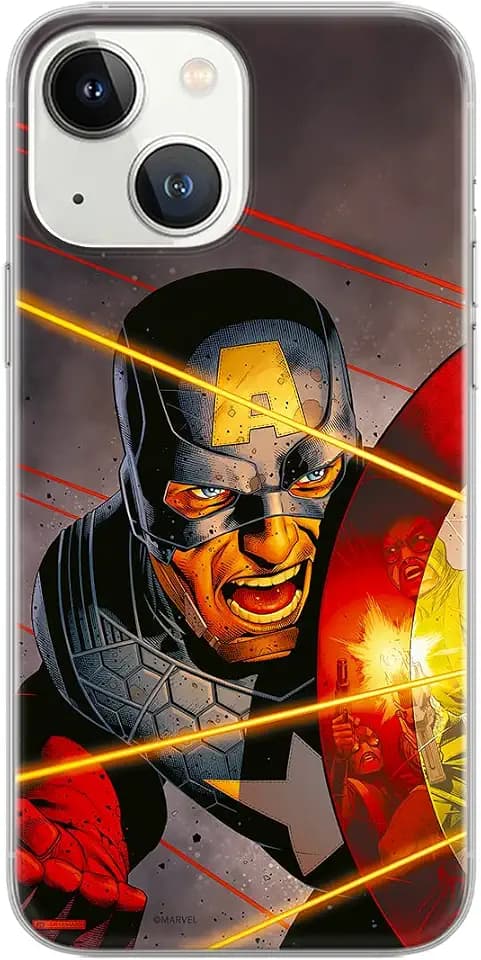 ERT GROUP Handyhülle für iPhone 13 Mini Original und offiziell Lizenziertes Marvel Muster Captain America 007 Multicolor, optimal an die Form des Handy angepasst, hülle aus TPU