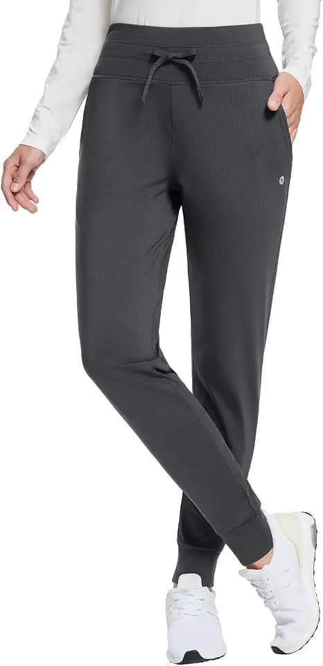 baleaf Women's Fleece Lined Joggers High Waisted Water Resistant Thermal Winter Trousers Running Yoga Pants