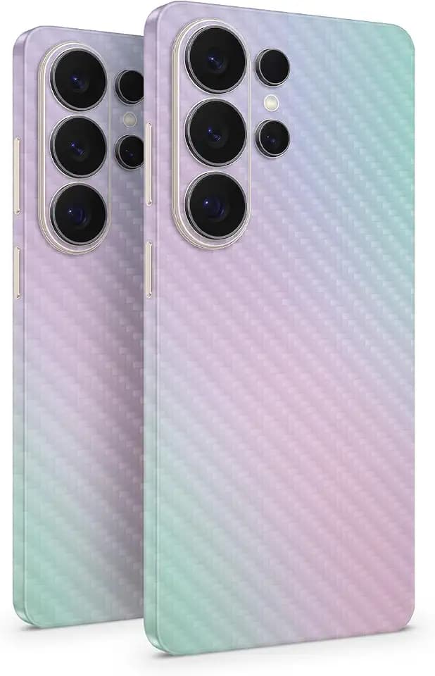 2 Pack of Phone Skins for Samsung Galaxy S26 Ultra - Cotton Candy| Protective Vinyl Covers | Textured Carbon Fiber Finish | Made in The USA by MightySkins