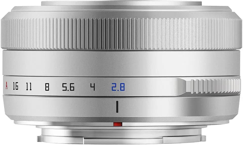 TTArtisan 27mm F2.8 Metal Bodied Auto Focus AF Lens Compatible with FujiFilm FX Mount - Silver