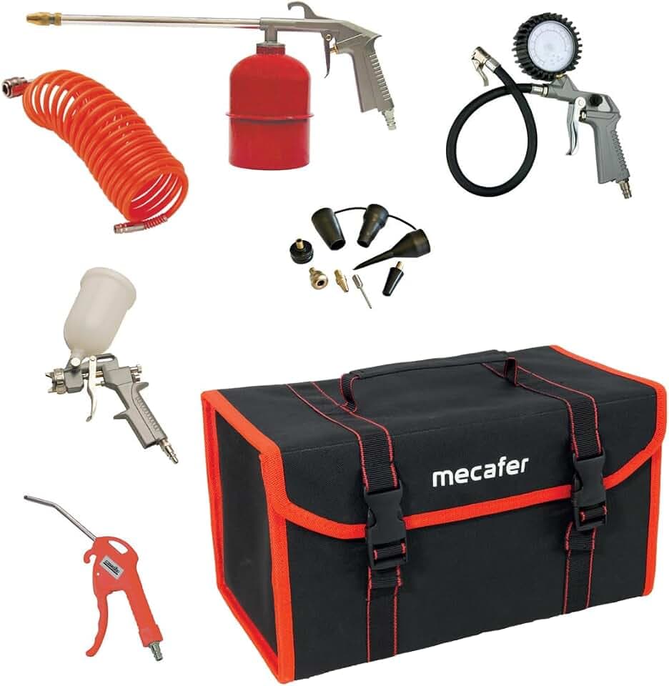Mecafer 150093 – Kit 13 Pneumatisches Zubehör im Koffer