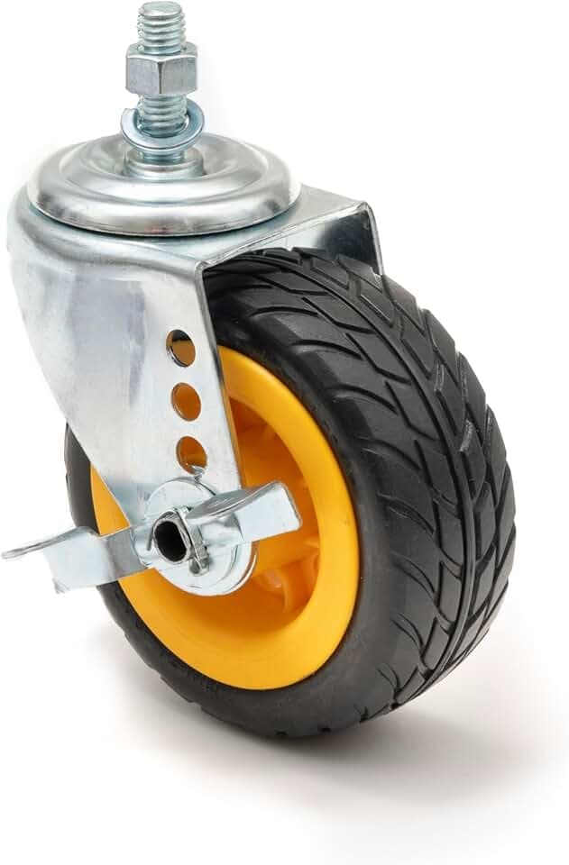 Rock-N-Roller Ground Glider Caster with Brake 5" x 2" 2-Pack for R6G, R8, R10 & R11G Multi-Carts