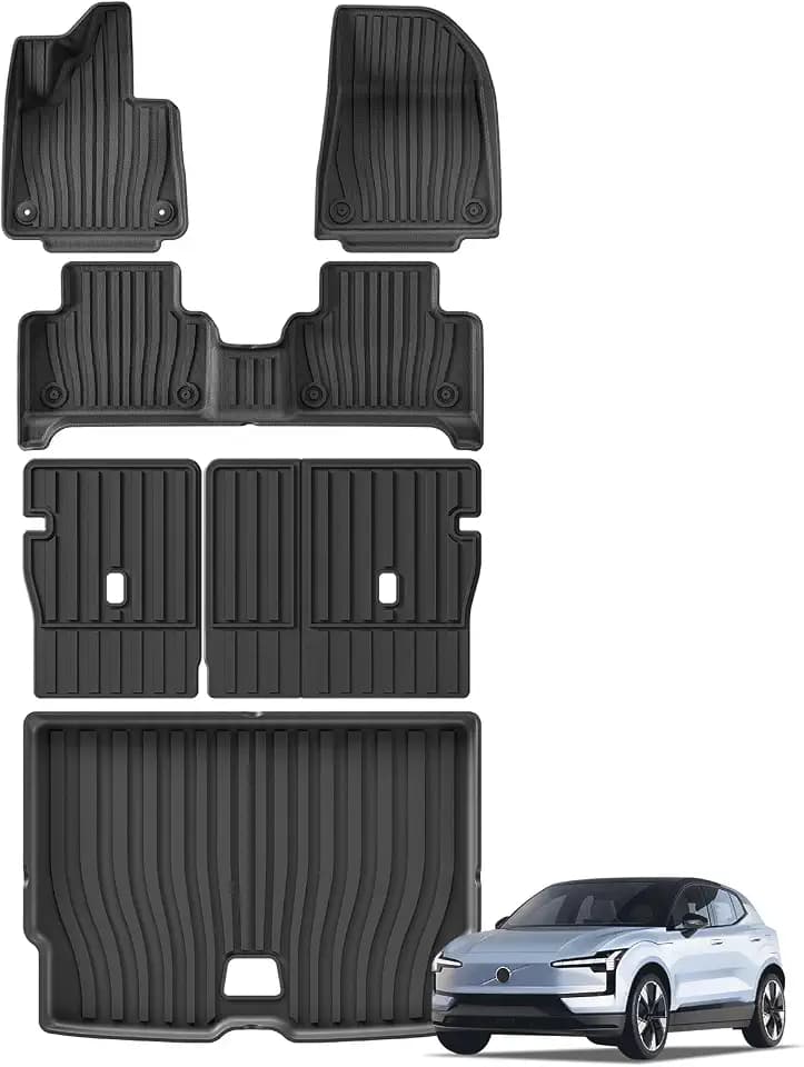 SMABEE Floor Mats & Cargo Liner & Backrest Mats for Volvo EX30 2024+