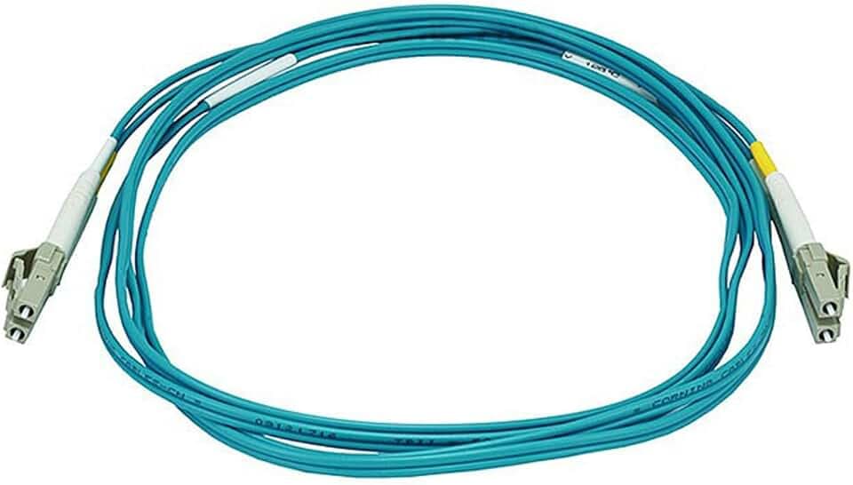 Monoprice 10Gb Fiber Optic Cable, LC/LC, Multi Mode, Duplex - 2 Meter (50/125 Type) - Aqua