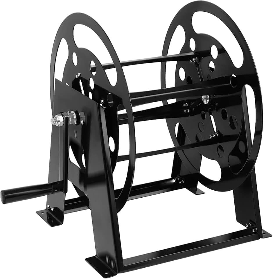 RV Extension Cord Storage Reel, Mountable Metal Reel Frame