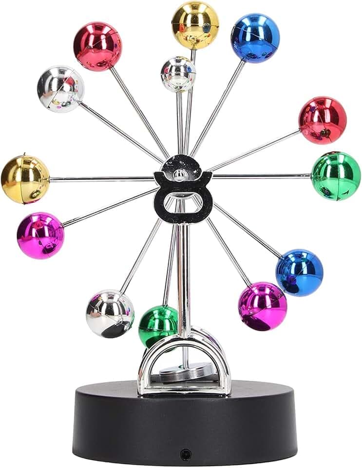 ZJchao Perpetual Motion Machine, Electronic Ferris Wheel Balance Toy Tabletop Decorative Ornaments Office Desk Home Decoration Gift Toy