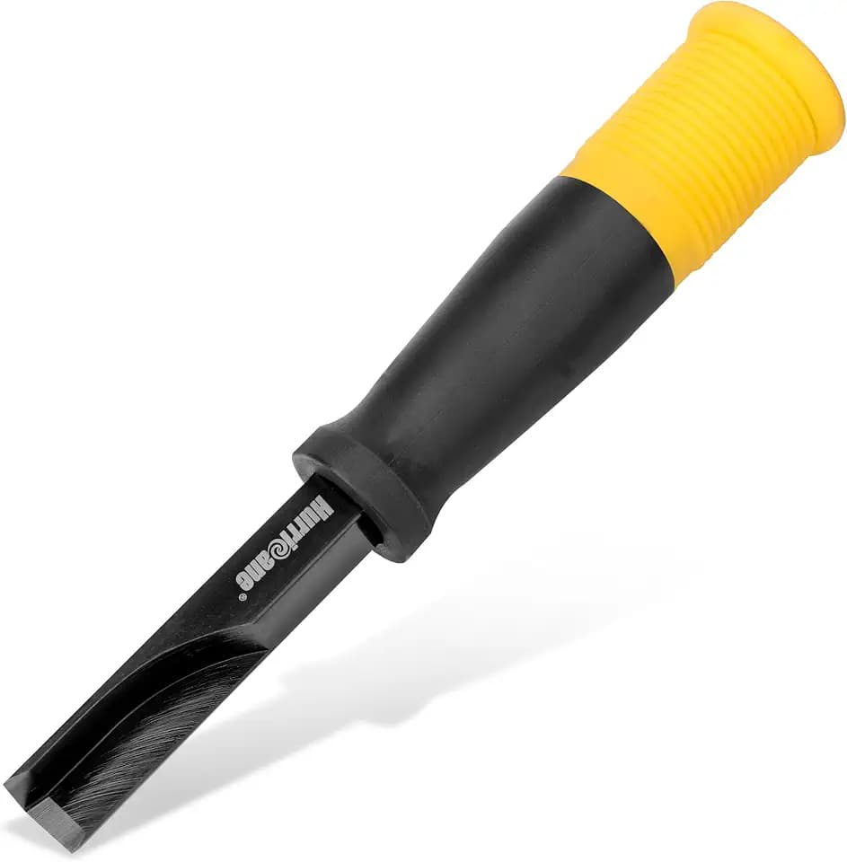 HURRICANE 12mm Corner Chisel, 90° Square Mortise Chisel for Door Hinges, Strike Plates & General Woodworking, Right Angle Wood Chisel with Metal Strike Cap & Ergonomic Grip