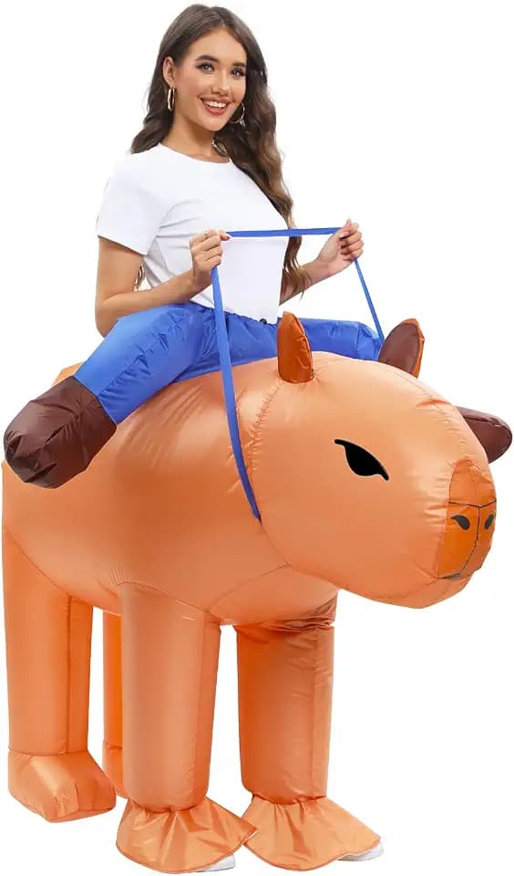 Spinosaurus Aufblasbar Capybara Kostüme für Erwachsene Aufblasbares Halloween Kostüm Blow Up Tier Kostüm,Fasching,Karneval