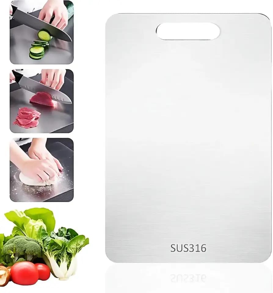 Schneidebrett Edelstahl,Stainless Steel Cutting Board - 34 * 23cm