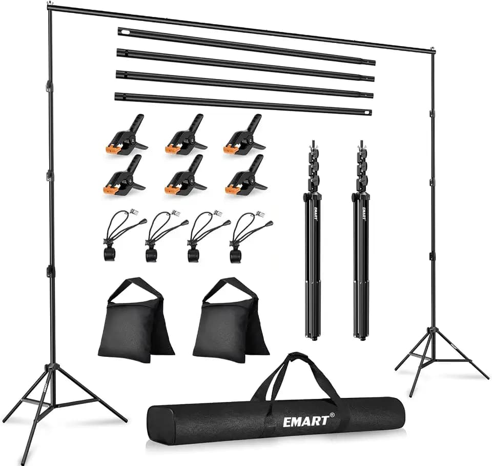 EMART Photo Backdrop Stand, 8.5x10ft Back Drop Stand for Party, Photography