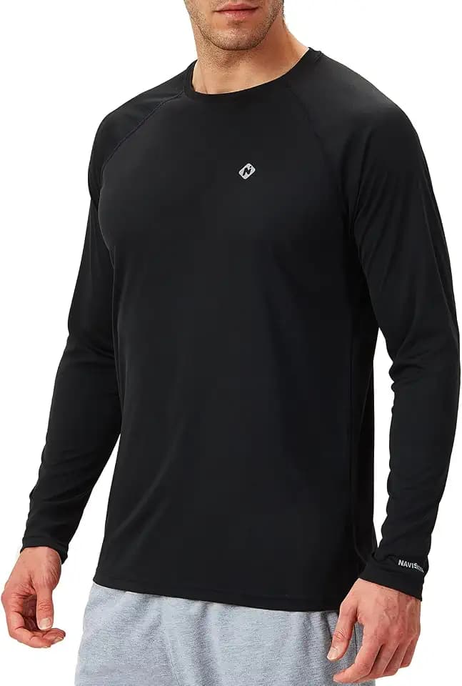 NAVISKIN Men's UPF 50+ Sun Protection Shirts Long Sleeve Swim Rash Guard