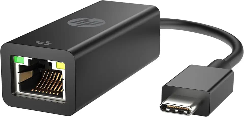 HP USB-C-zu-RJ45-Netzwerkadapter mit Status-LED, Schwarz