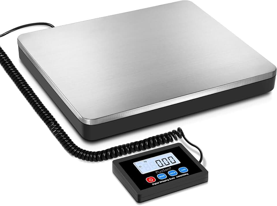Fuzion Shipping Scale 440lb x 10g, Precision Postal Scale with Hold/Tare