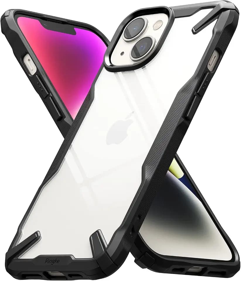 Ringke Fusion-X Kompatibel mit iPhone 14 Plus Hülle, [Robuster Schutz] Stoßfest Kratzfest Vergilbungsfrei Robust Bumper mit Präzisen Kameraausschnitten - Black