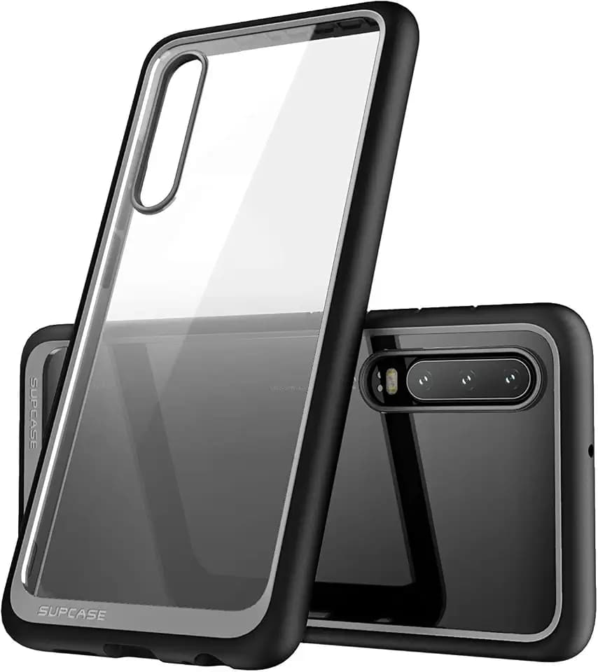 SupCase Huawei P30 Hülle Premium Handyhülle [Unicorn Beetle Style] Hybrid Case Transparent Backcover Schutzhülle für Huawei P30 2019 (Schwarz) - 6.1 Zoll
