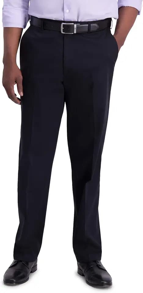 Haggar Men’s Classic Fit Iron Free Premium Khaki Casual Pant