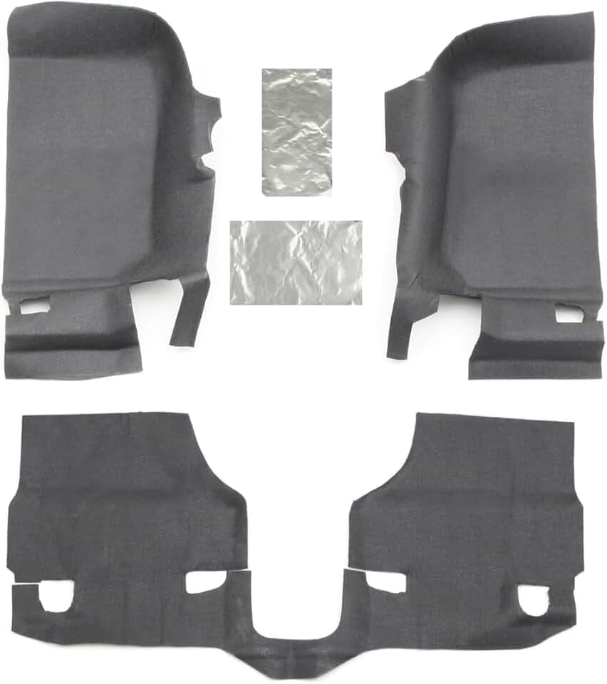 Bedrug - Jeep Bedtred | 2011 - 2018 Jeep Wrangler JK 2 Door, Front Floor Liners (Includes Heat Shields) | Grey - 3 pc. | BTJK11F2