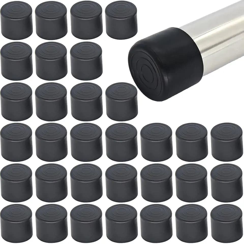 32Pcs Round Rubber Chair Leg Tips Caps, 7/8 Inch (22mm) Chair Table Leg Covers Floor Protectors, Chair Leg End Caps for Furniture, Table