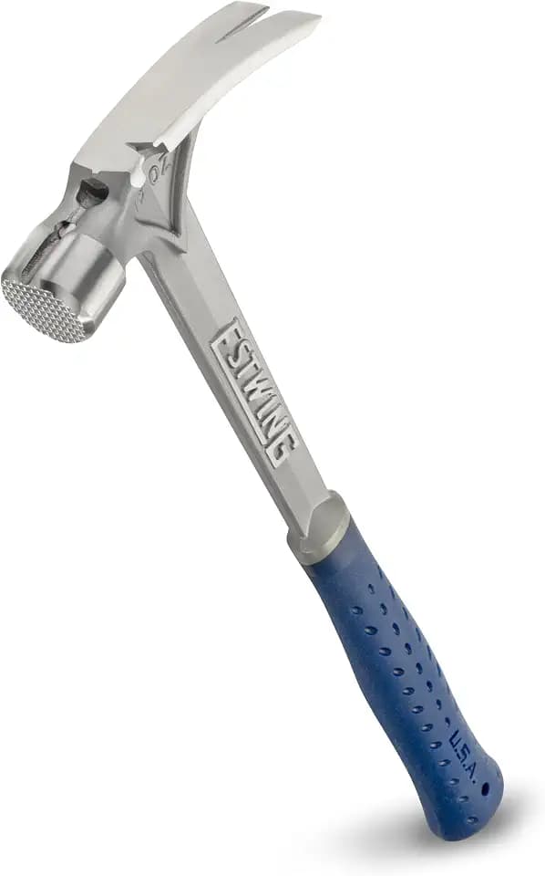 ESTWING Ultra Series Hammer, 19oz Milled Face, Blue Grip, E6-19SM
