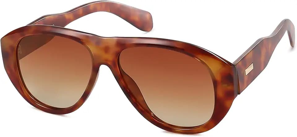SOJOS Retro Oversized Polarized Aviator Sunglasses for Women Men Vintage 70s Style UV Protection Sunnies SJ2328