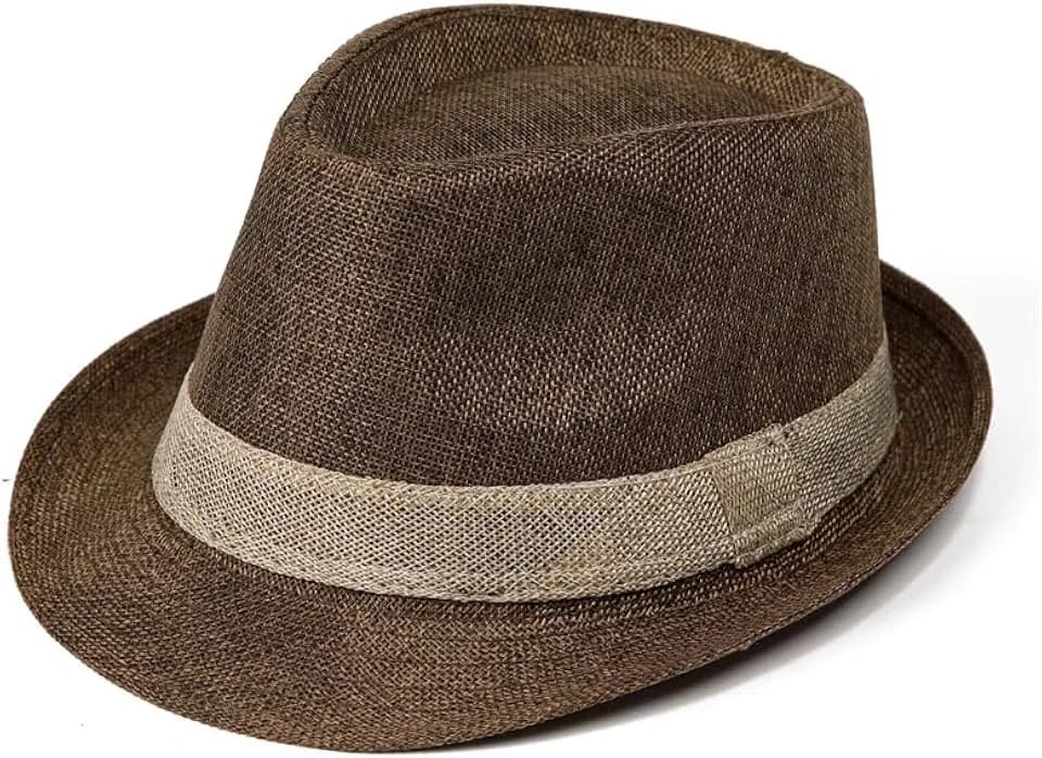 Fedora-Hut für Herren und Damen, klassischer Trilby-Sonnenhut, Sommer-Sonnenschutz, kurze Krempe, Jazz, Gentleman, Strohhut, Panama-Strandkappe, Kostüm-Zubehör, Geschenke