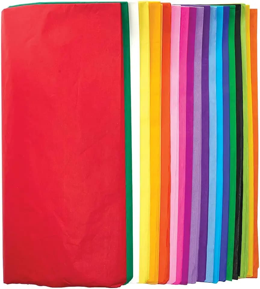 Baker Ross FE434 Großpackung Seidenpapier - 300 Stück, Buntes Geschenkpapier, Großes Pack Seidenpapier für Schule und Kindergarten