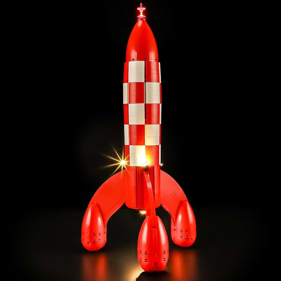 LED Light Kit Compatible with Lego Tintin Moon Rocket 21367 Set, Light Kit for Lego 21367 Building Blocks Model, Not Included The Model Set
