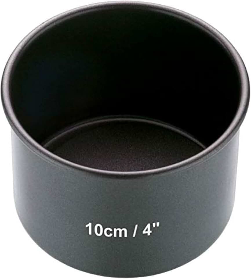 MasterClass 10cm tiefe Kuchenform mit PTFE-, PFOA- und BPA-freier Antihaftbeschichtung, robuster 1mm dicker Karbonstahl, 4-Zoll-Mini-Rundform, Grau