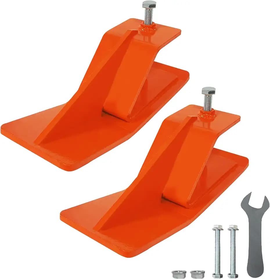 Doublehorse Tractor Bucket Protector 2PCS Steel Skid Edge Guard Orange