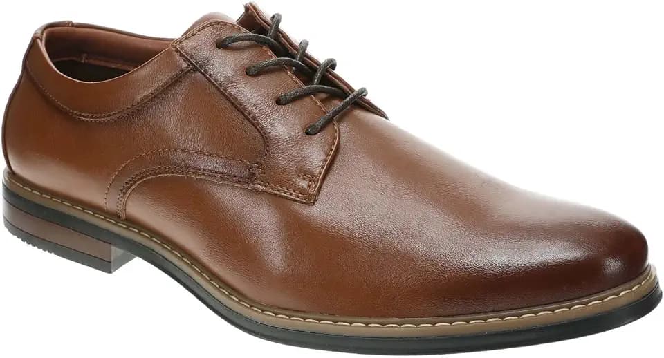 Nunn Bush Men's Carmelo Plain Toe Oxford Classic Modern Formal Plain Toe Lace Up Dress Casual Shoes