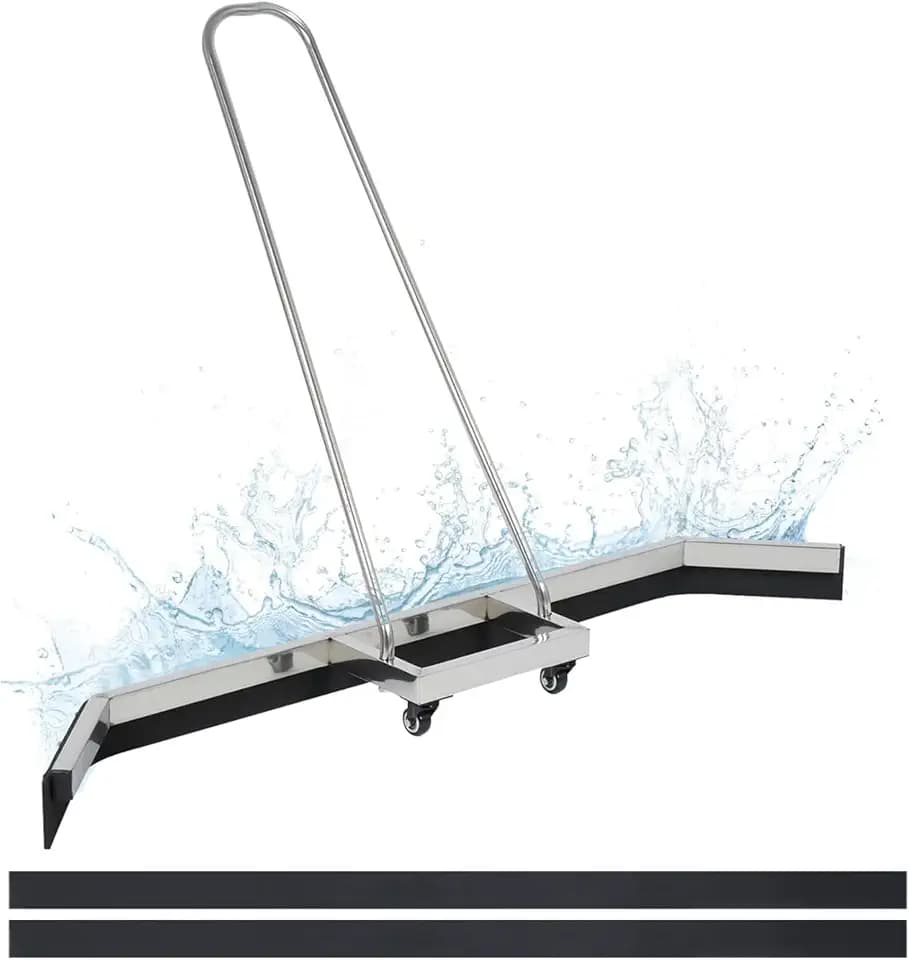 AIWFL 4.5FT Sport Tennis Court Squeegee with 2 EVA Foam Blade Replacement