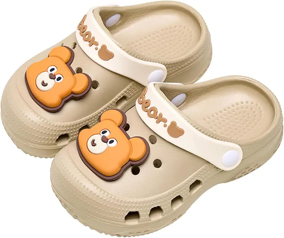 SMajong Kinder Clogs Pantoletten Jungen Mädchen Gartenschuhe Atmungsaktiv Sandalen Hausschuhe Badeschuhe rutschfeste Pantoffeln 21-29 EU