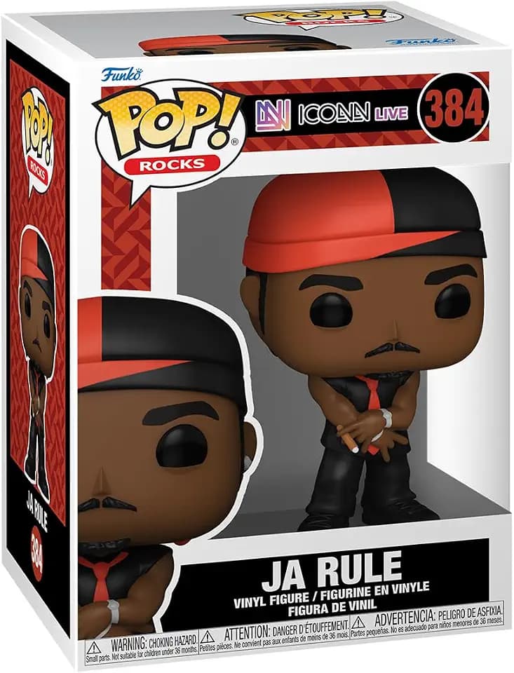 Funko POP! Rocks: Ja Rule | Offizielles Musik Merch - Vinyl Sammelfigur als Regal Deko - Geschenkidee zum Geburtstag für Fans und Sammler