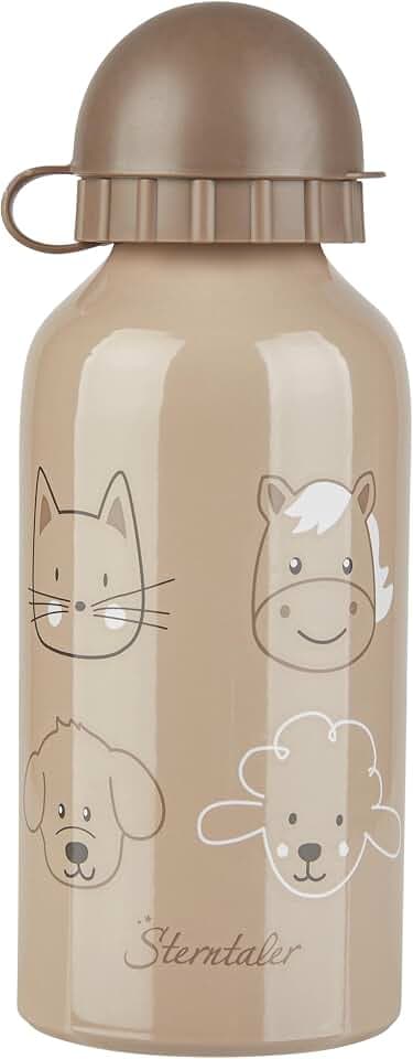 Sterntaler Kinder Trinkflasche Bauernhof, Aluminium, Beige