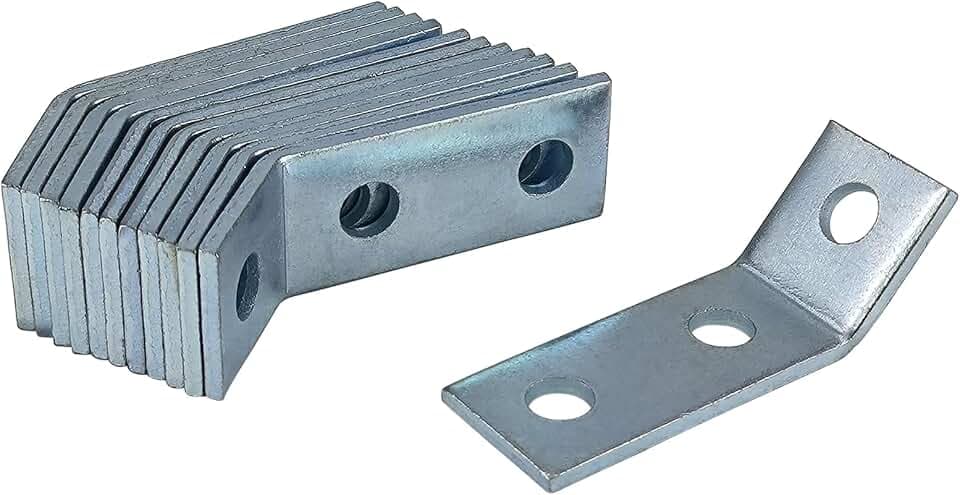 45 Degree 3 Hole Angle Brackets Fit for 1/2" Bolt in 1-5/8" Strut Channel