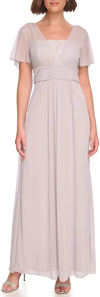 Jessica Howard Women's Chiffon V-Neck Maxi Gown - Special Occasion