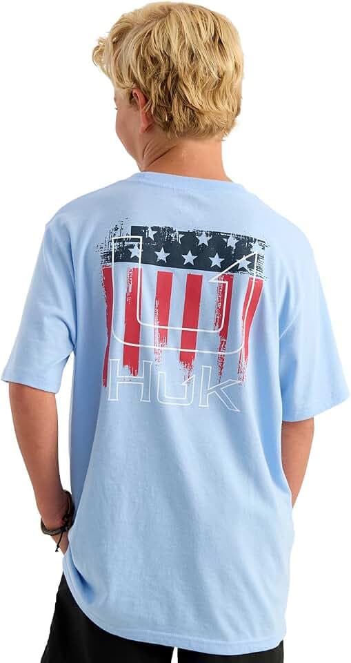 HUK Kids' Short Sleeve Performance Tee, Fishing T-Shirt for Kids