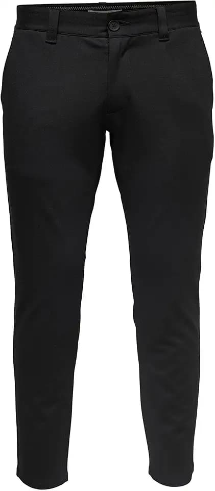 ONLY & SONS Mens Black Chinos | Chino trousers