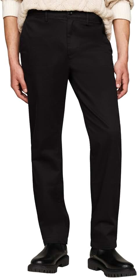Tommy Hilfiger Herren Chino Hose Denton Satin Straight Fit