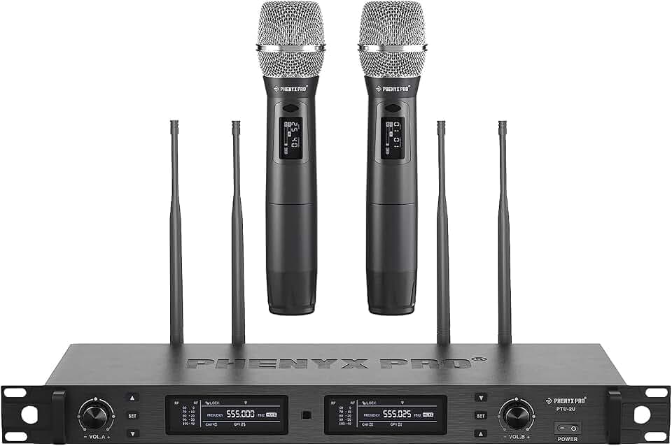 Phenyx Pro Dual UHF True Diversity Funkmikrofon-System PTU-2U-2H